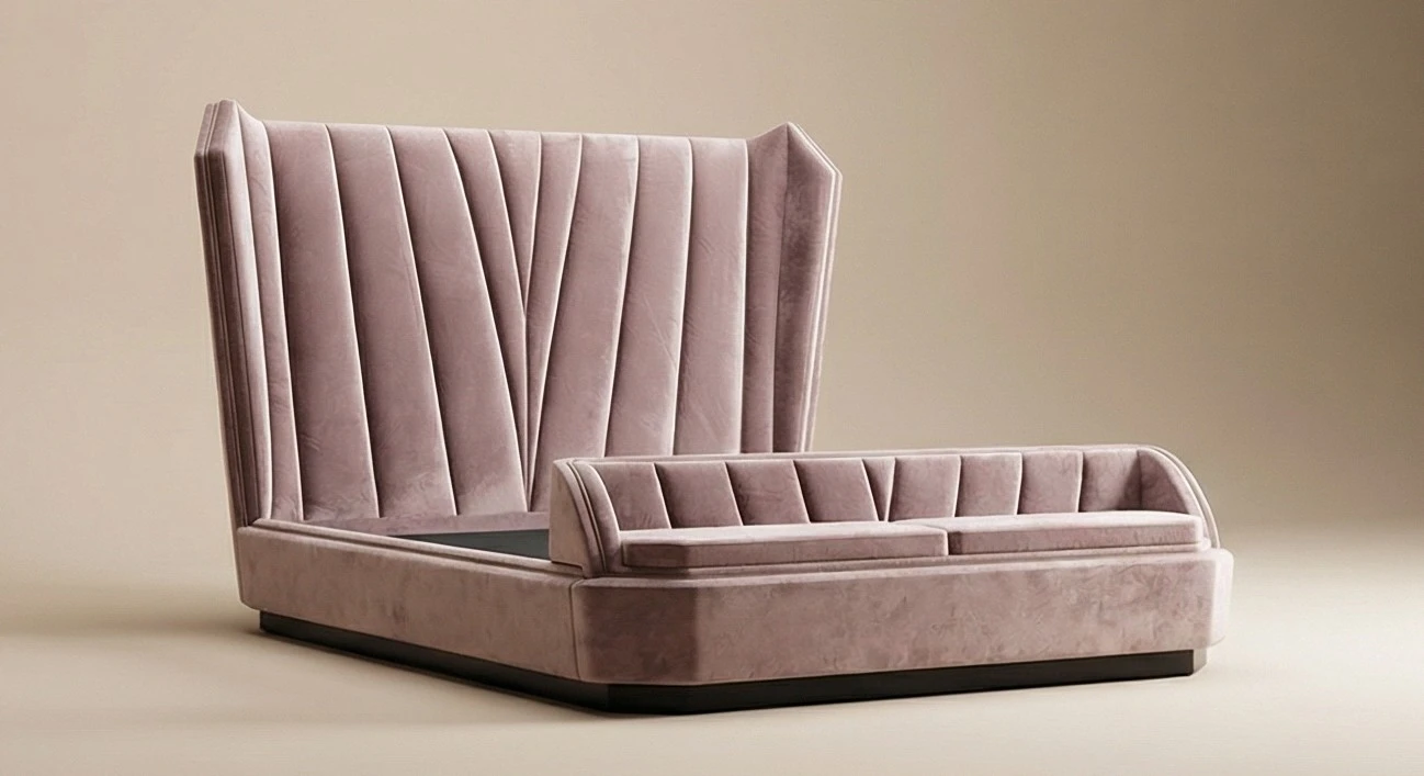 The Rosewood High-Back Bed