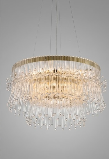 The Alta Crystal Sunburst Chandelier