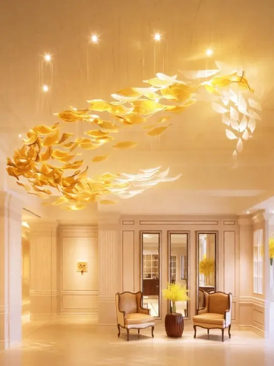 Aurelia Golden Drift Chandelier