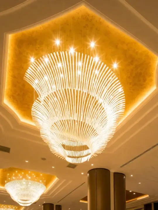 Radiant Cascade Tiered Crystal Chandelier